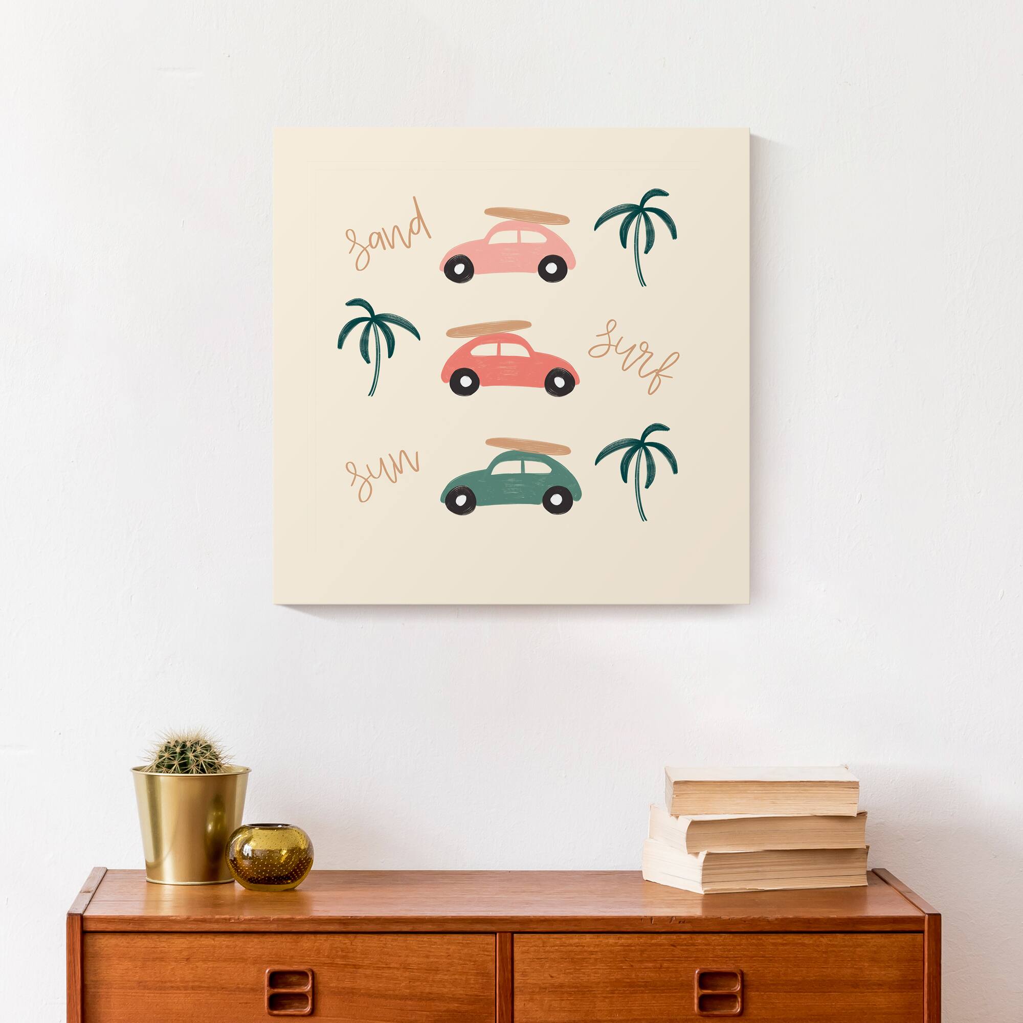 Sand Surf Sun Canvas Wall Art